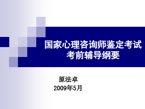 心理咨询师鉴定试复习纲要 PPT课件