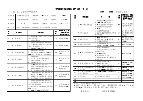 绵 阳 师 范 学 院 教 学 日 历