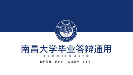 ppt模板完整框架南昌大学毕业答辩通用PPT模板优质课件