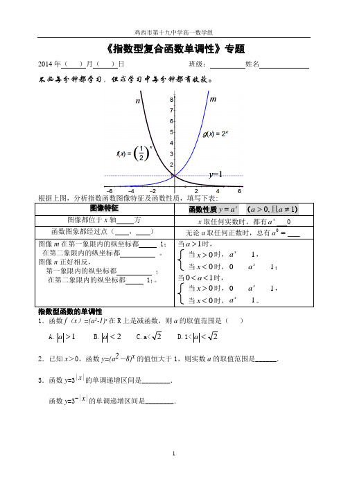 《指数型复合函数单调性》专题