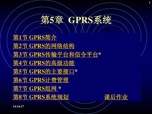 第5章 GPRS技术及标准