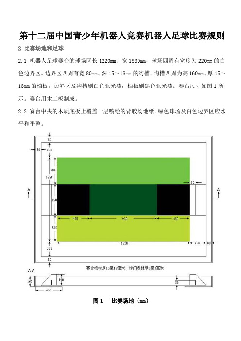 机器人足球比赛规则