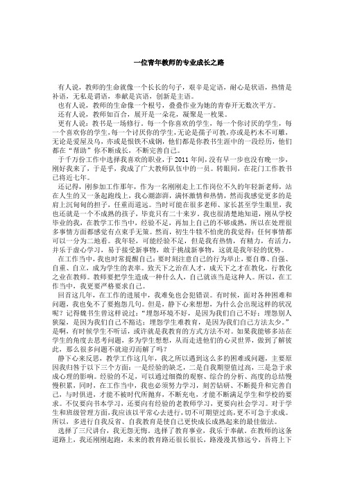 一位青年教师的专业成长之路