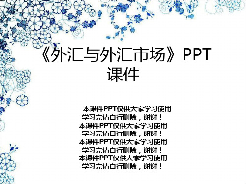 《外汇与外汇市场》PPT课件