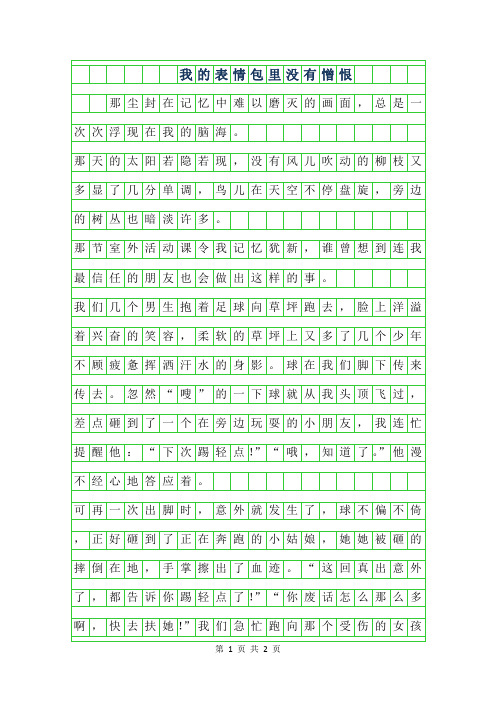 2019年我的表情包里没有憎恨500字作文