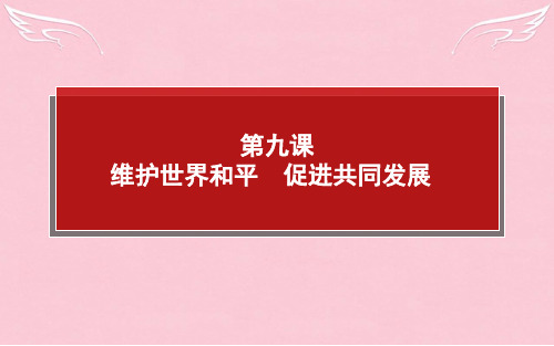 【师说 高中全程复习构想】高中政治 4.9 维护世界和平 促进共同发展课件 新人教版必修2