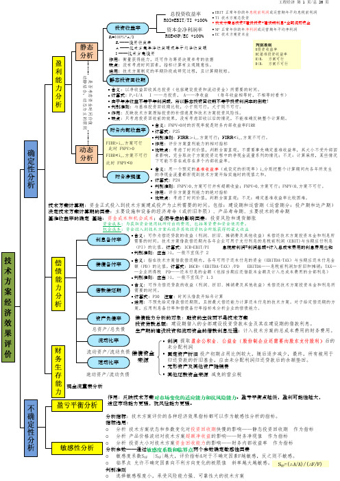 工程经济复习要点归纳