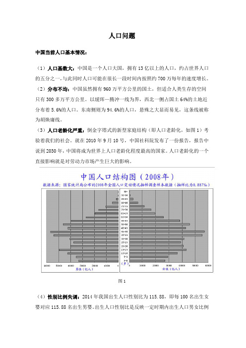 自行整理我国人口问题及对策--毛概课用