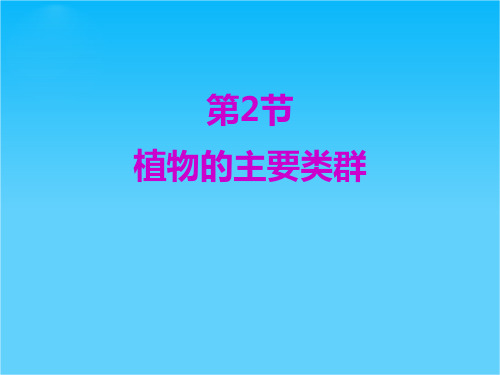 广东省珠海九中八年级生物《植物的主要类群藻类植物 》课件 北师大版