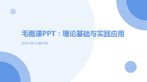 大学生讲毛概课ppt