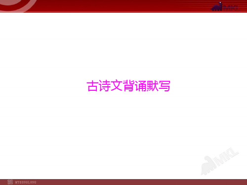 中考语文专题复习PPT课件古诗文背诵默写