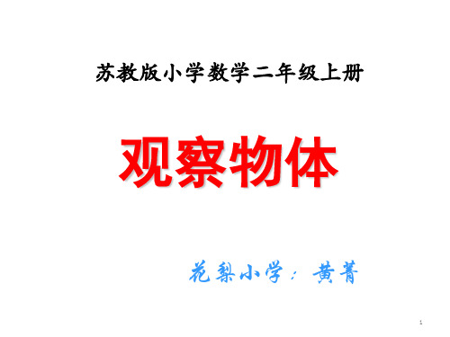 新苏教版二年级上册数学第七单元《观察物体》PPT课件