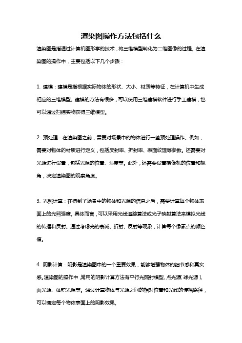 渲染图操作方法包括什么