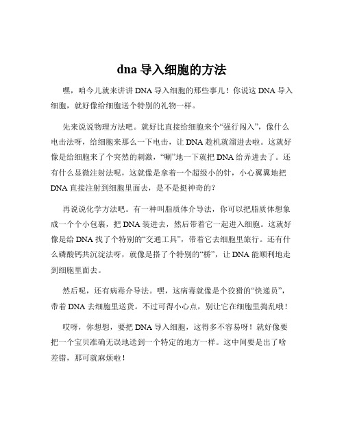 dna导入细胞的方法