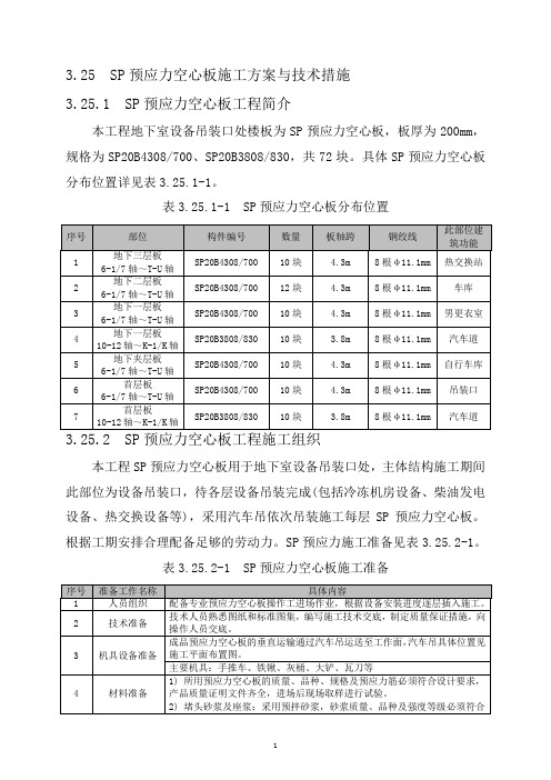 SP预应力空心板施工方案与技术措施