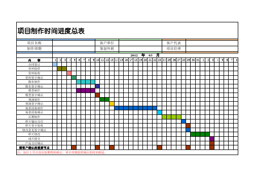 01动画项目时间进度表(给客户)