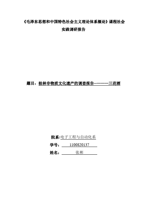 毛概社会实践报告分析