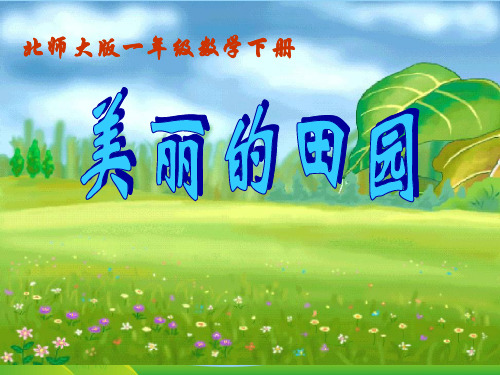 北师大版小学数学一年级下册《美丽的田园》课件.ppt