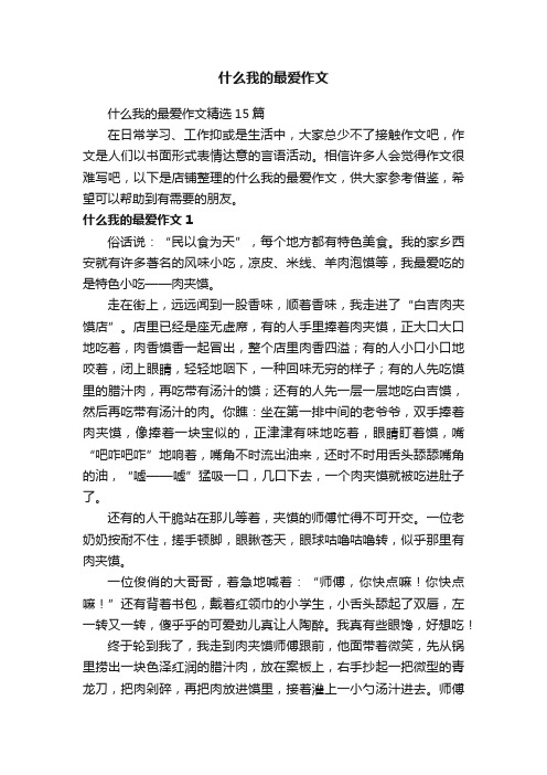 什么我的最爱作文