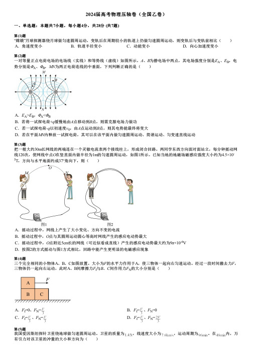 2024届高考物理压轴卷(全国乙卷)