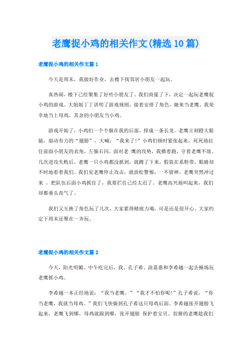 老鹰捉小鸡的相关作文(精选10篇)