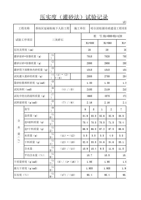 三灰碎石压实度