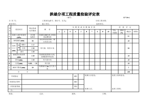 C-7.04-1 拱涵评定表