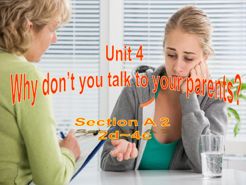 新八下Unit4 Why don't you talk to your parents Section A 2d-4c