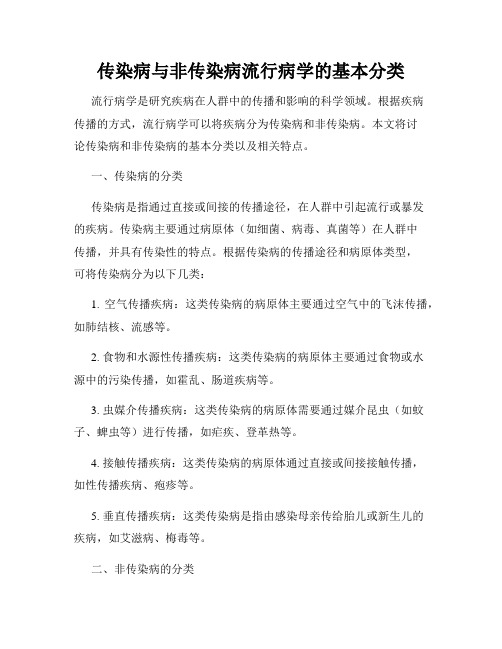 传染病与非传染病流行病学的基本分类