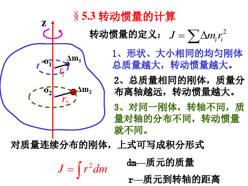 5-2转动惯量、功、能、角动量