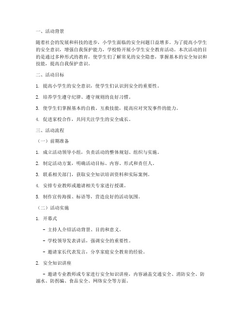 小学生安全教育活动流程