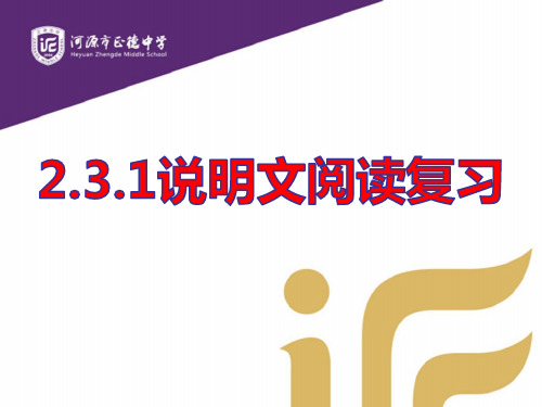 说明文阅读复习-广东省河源市正德中学九年级语文下册课件(共13张PPT)