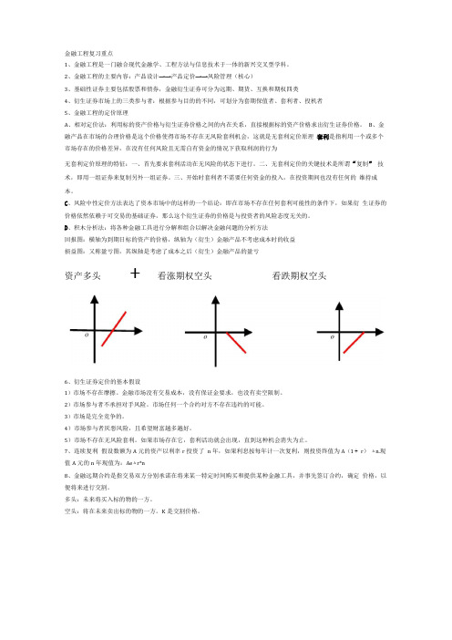 金融工程复习重点