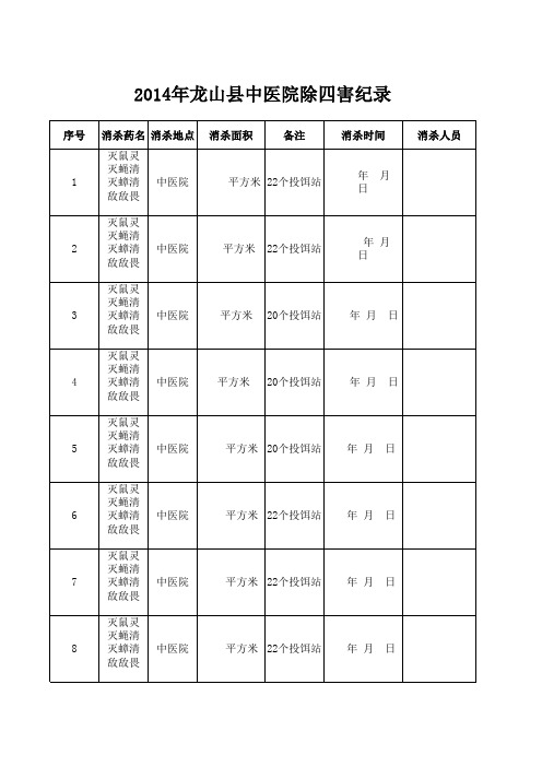 投药记录表