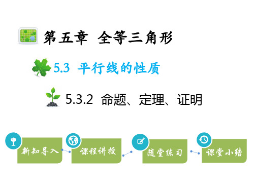 人教版七年级下册数学教学课件 第五章 相交线与平行线 命题、定理、证明