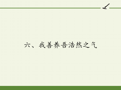 高二语文人教版选修先秦诸子选读第二单元六《我善养吾浩然之气》课件(21张PPT)