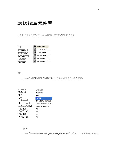 multisim常见元件简介