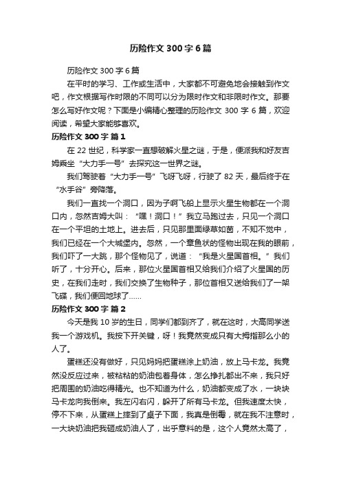 历险作文300字6篇