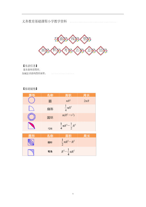 小学六年级数学竞赛奥数曲线型面积考点总结