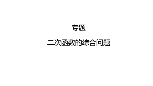 2024年广东中考数学专题复习课件：二次函数的综合问题