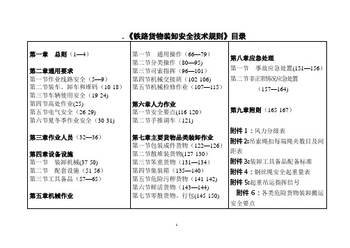 《铁路货物装卸安全技术规则》