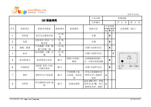 有源晶振检验规范