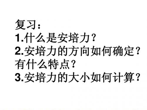 【全国百强校】甘肃省西北师大附中人教版物理选修3-1 3.5 运动电荷在磁场中受到的力 课件