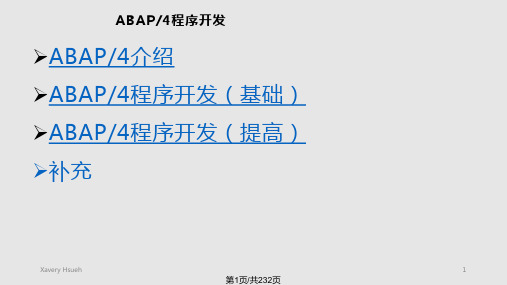 ABAP入门培训PPT教学课件