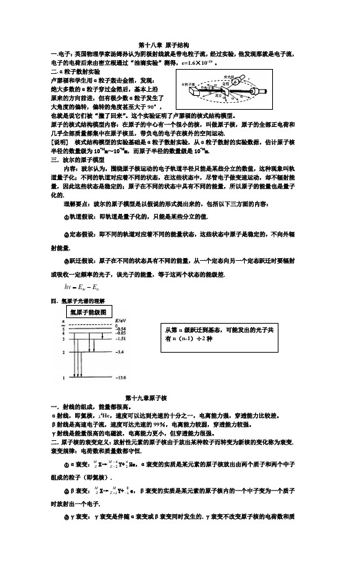 高考知识之原子与原子核总结