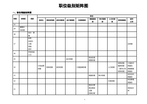 职位级别矩阵图