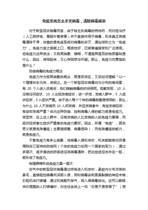 免疫系统怎么杀灭病毒，清除病毒感染