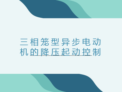 电气控制技术课件—定子绕组串电阻降压起动控制