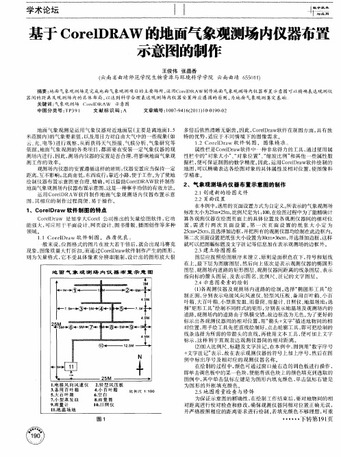 基于CorelDRAW的地面气象观测场内仪器布置示意图的制作