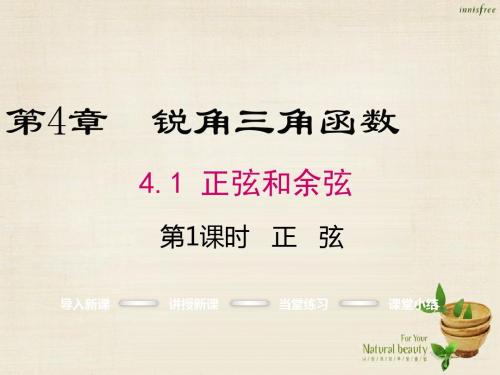 九年级数学上册4.1正弦(第1课时)课件(新版)湘教版